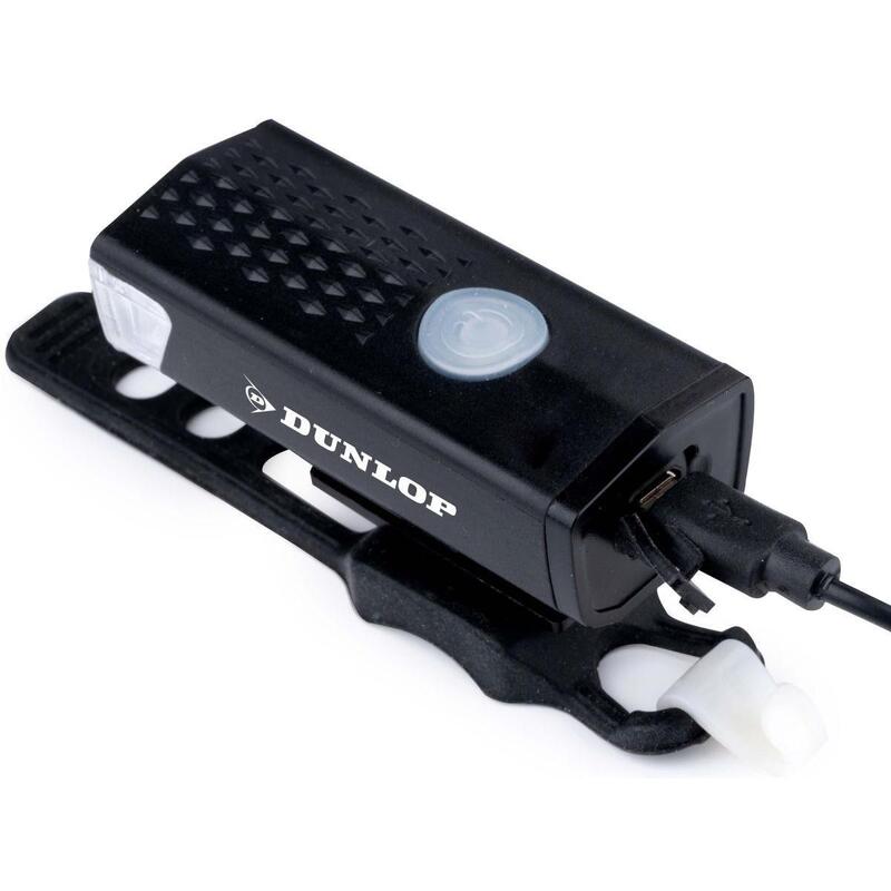 Set lampă față - spate cu acumulator pentru bicicletă - Dunlop