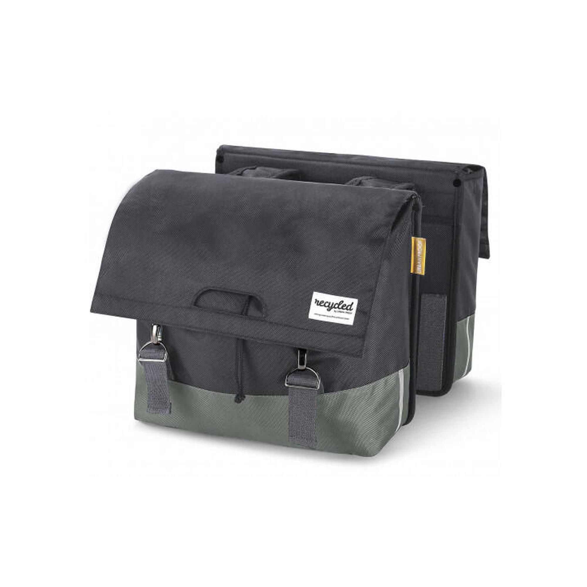 Urban Proof - Sac À Vélo À Double Épreuve Urbaine 40l Gray - Sacoche - Gris|vert - 40 L - Decathlon