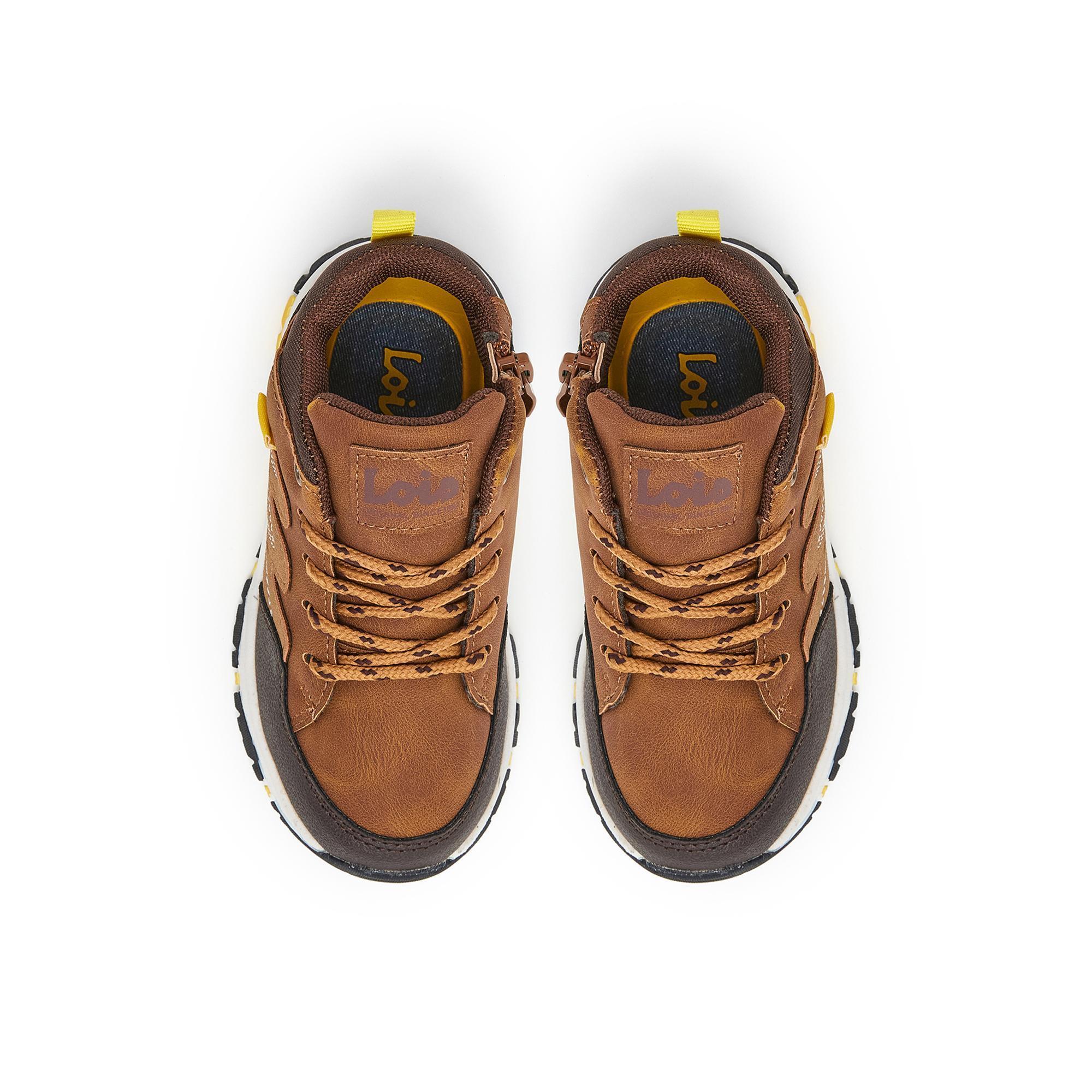Botines Niños Lois 46213 Marrones Acolchados con Cordones 4/5
