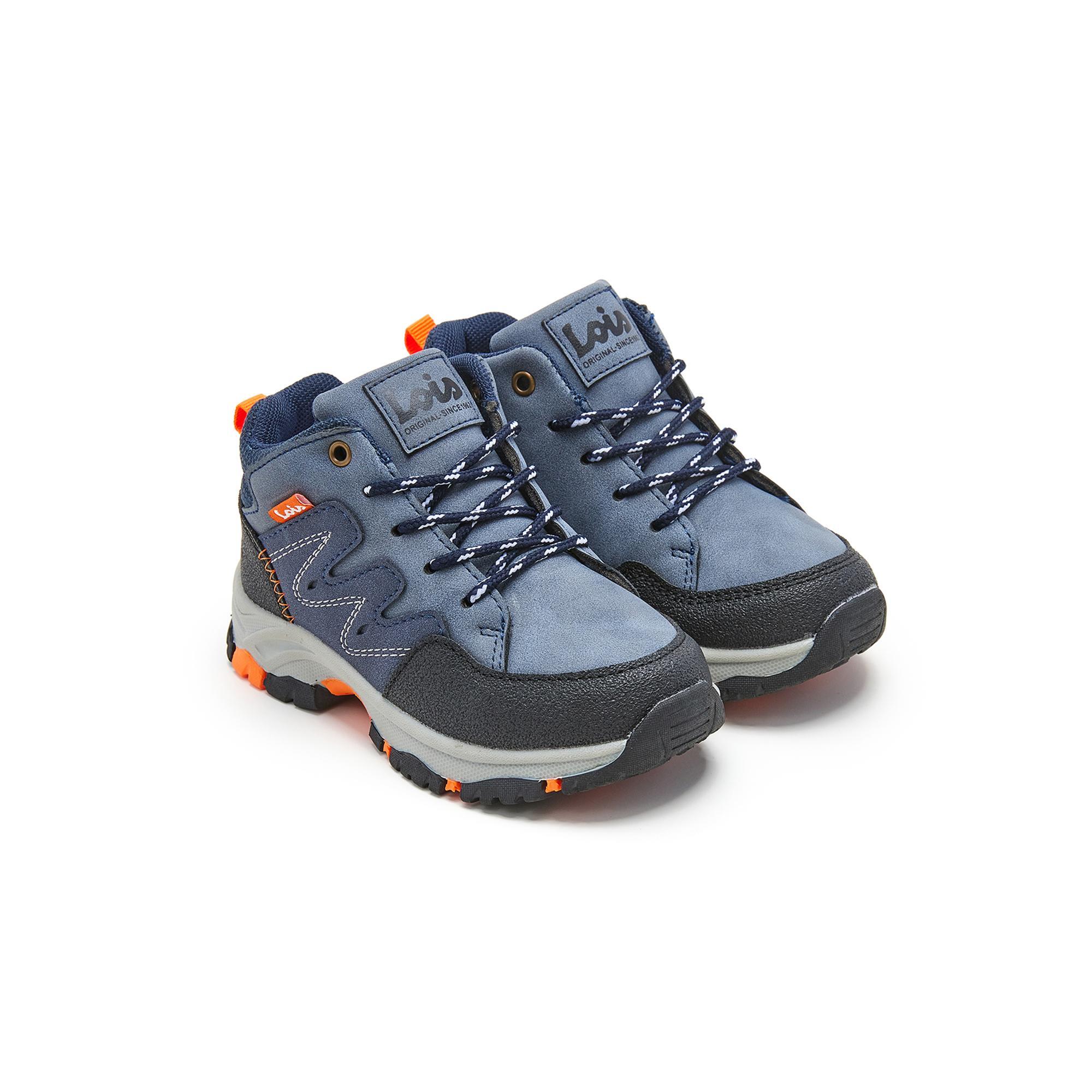 Botines Niños Lois 46213 Azul Marino Acolchados con Cordones 2/5