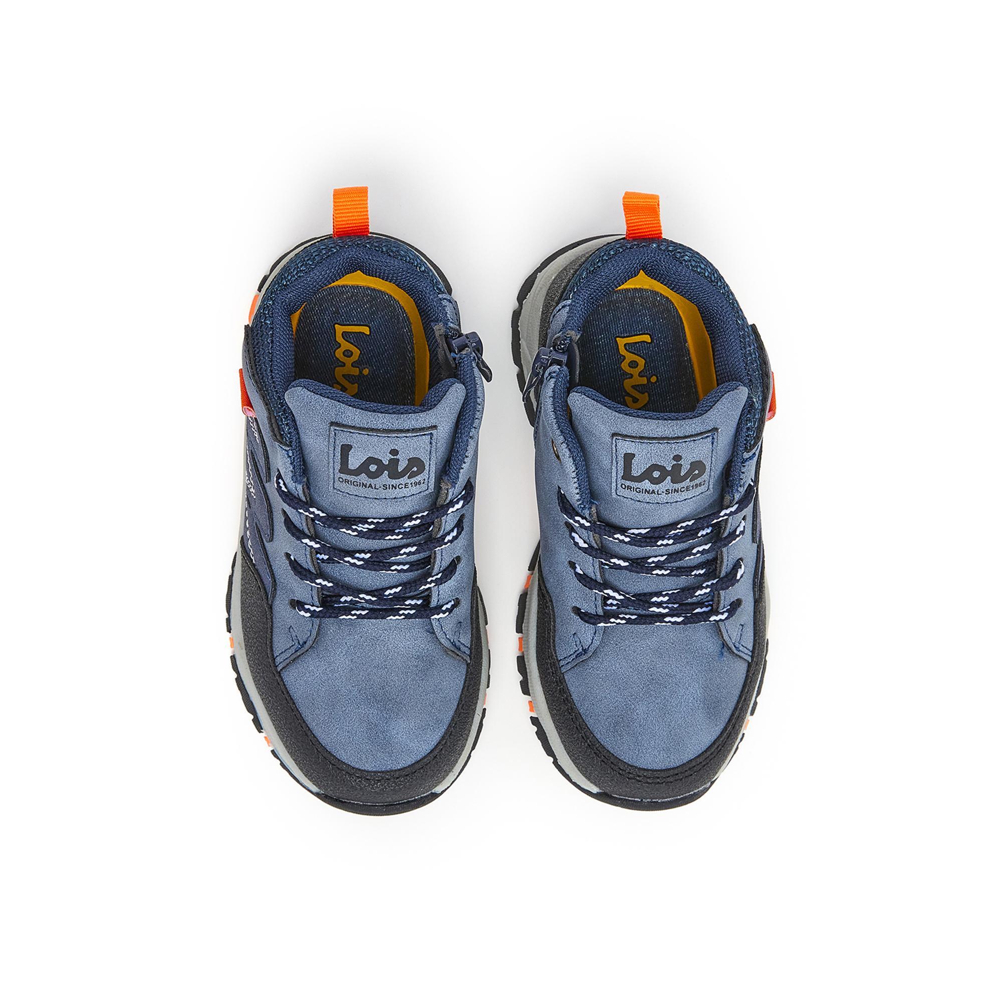 Botines Niños Lois 46213 Azul Marino Acolchados con Cordones 4/5