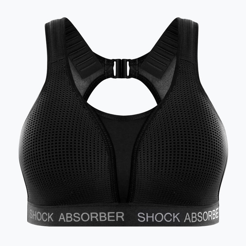 Bustieră alergare adulți Shock Absorber Ultimate Run Padded negru