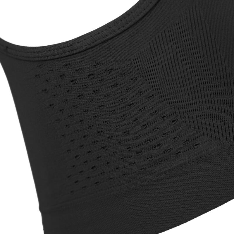 Brassière / Top technique avec poche pour tasses, Noir