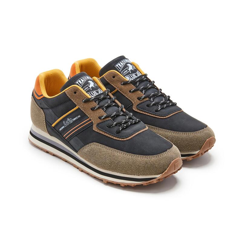 Zapatillas Deportivas Caminar Hombre Lois 64322 Negras con Cordones