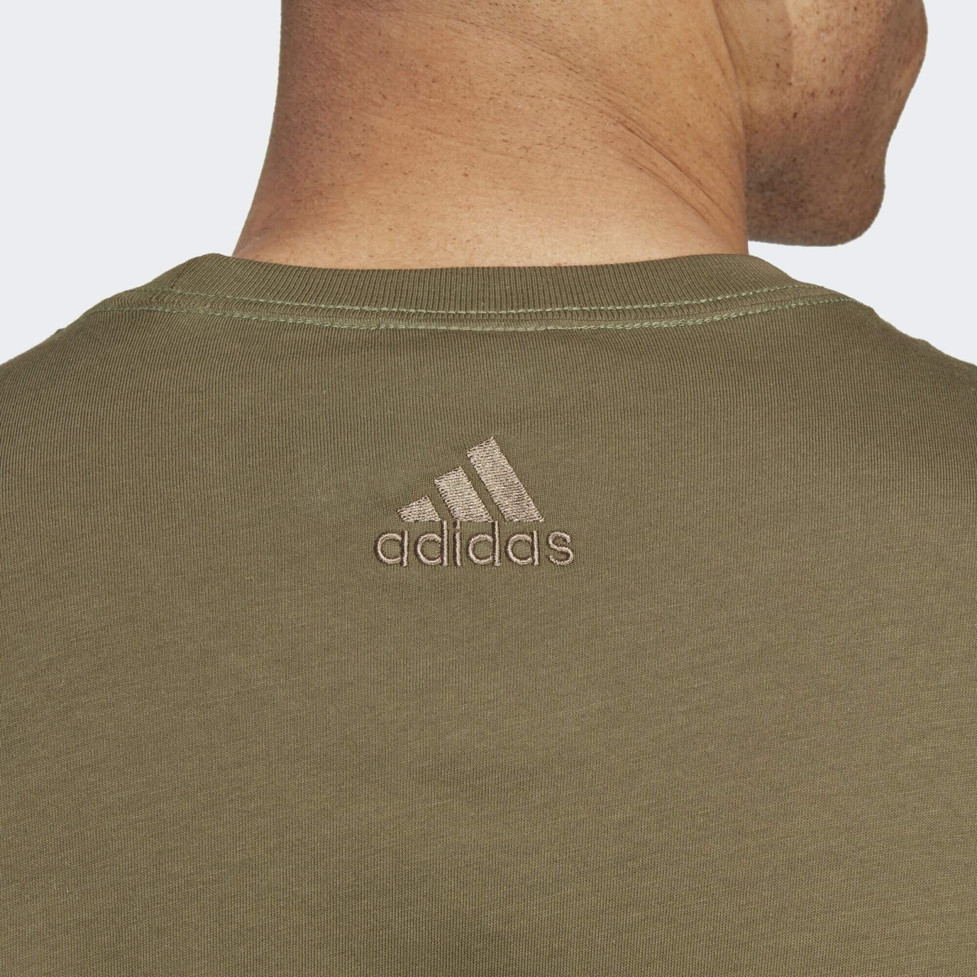 T-shirt avec logo brodé linéaire en jersey Essentials 5/5