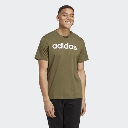 T-shirt avec logo brodé linéaire en jersey Essentials