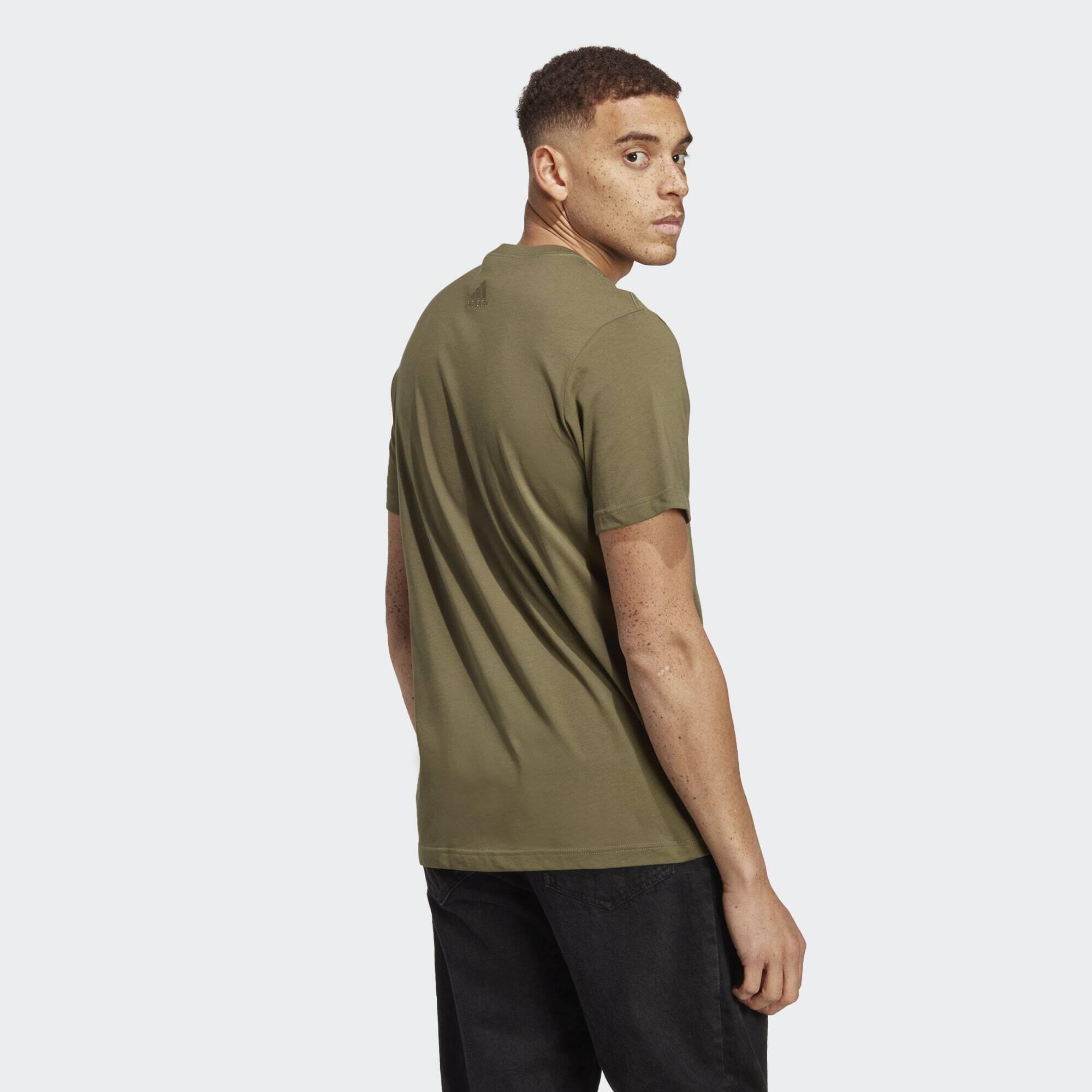 T-shirt avec logo brodé linéaire en jersey Essentials 3/5