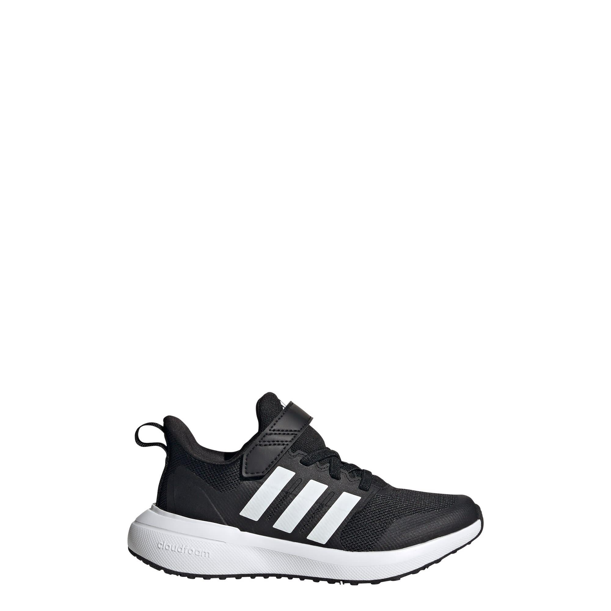 Adidas - Chaussure À Lacets Élastiques Et Scratch Fortarun 2.0 Cloudfoam - Baskets - Blanc|noir - 31 Cm - Decathlon