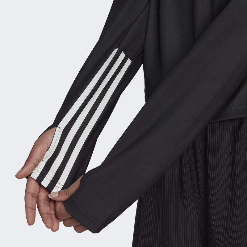 Tričko Hyperglam Cut 3-Stripes 1/4-Zip