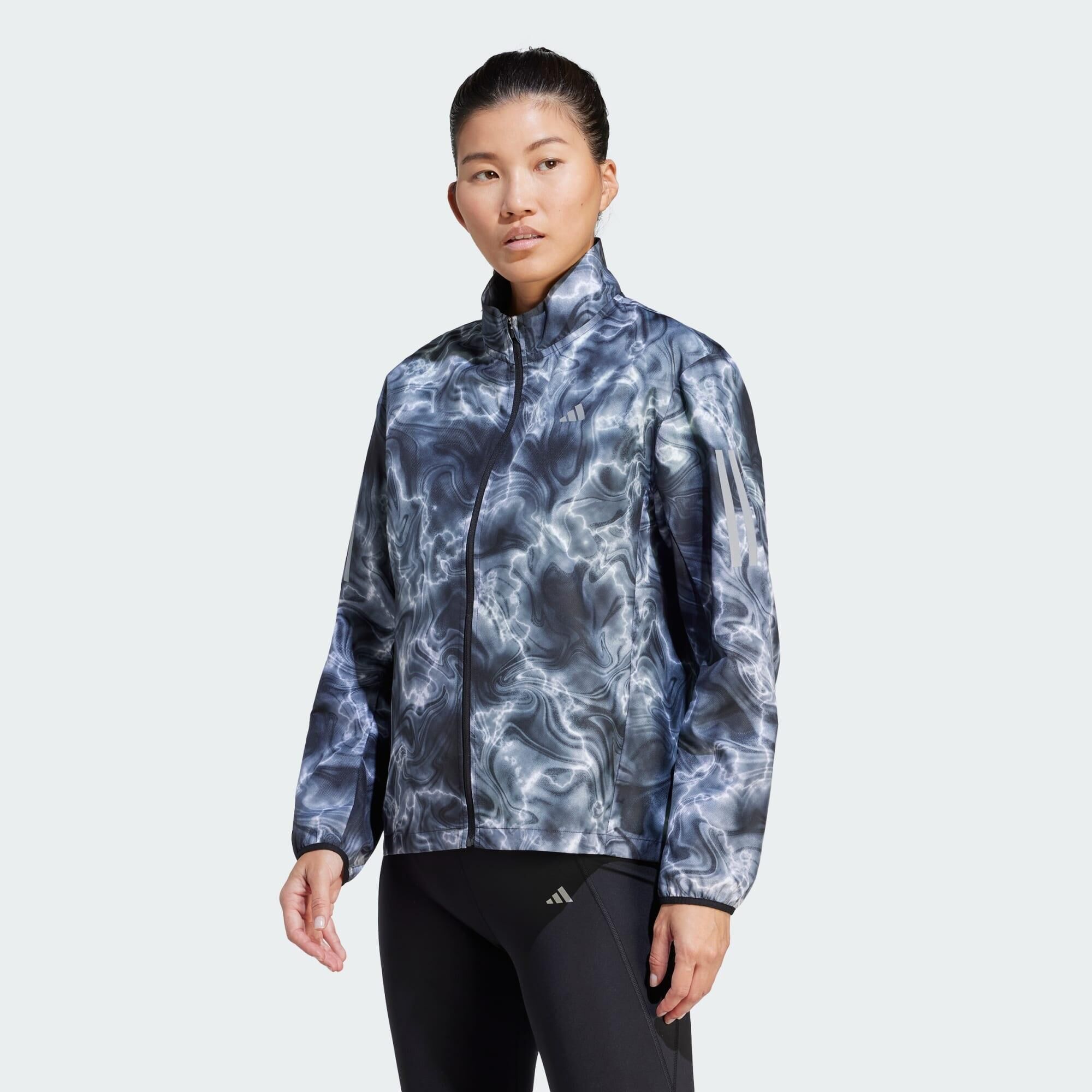 ADIDAS Own the Run Allover Print Running Windbreaker