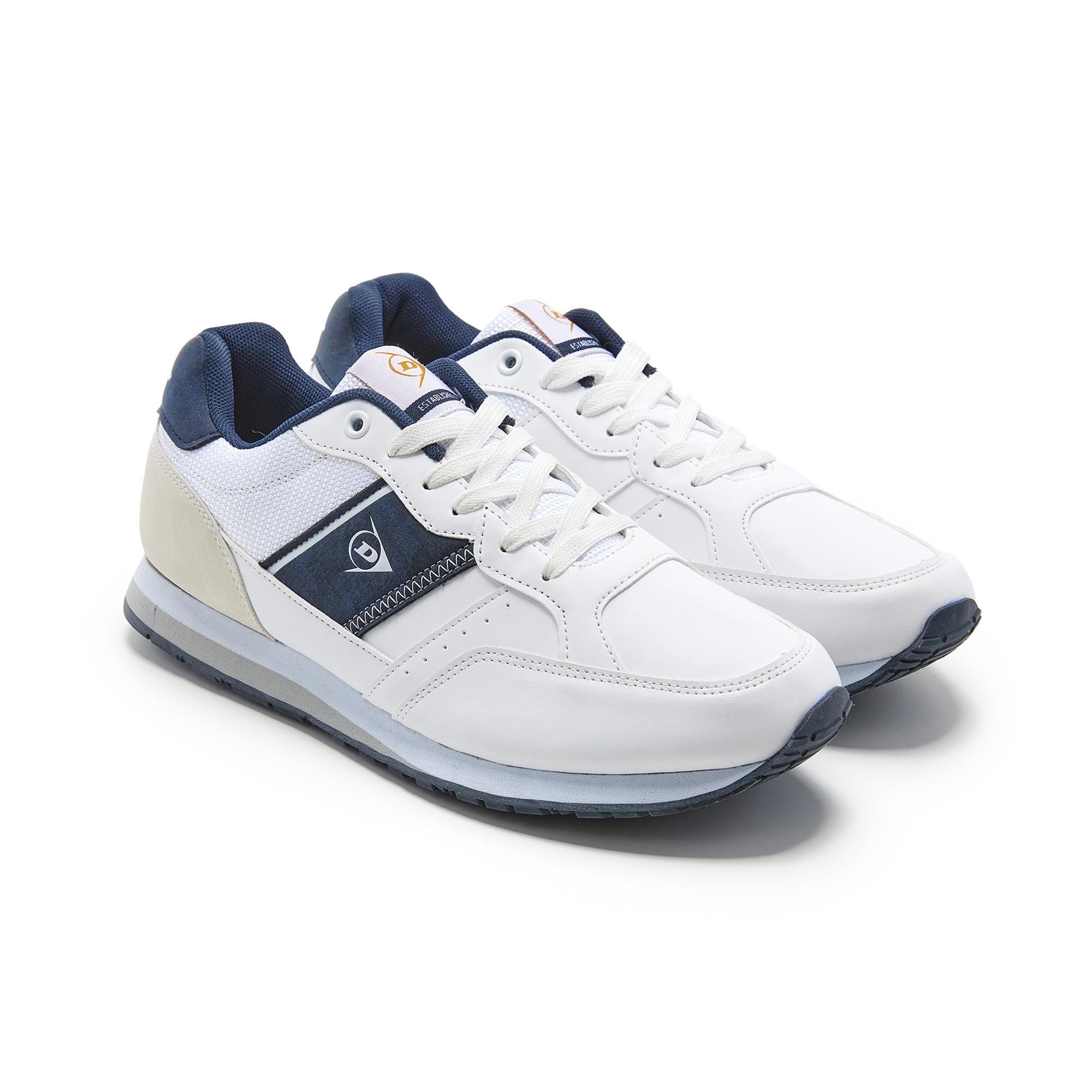Zapatillas Deportivas Caminar Hombre Dunlop 35936 Blancas con Cordones