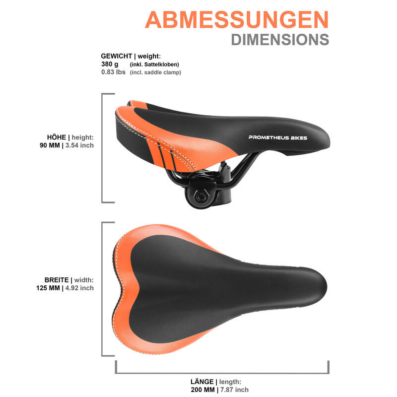 Sattel für 10 12 14 16 Zoll Kinderfahrrad Laufrad Kinderfahrradsattel