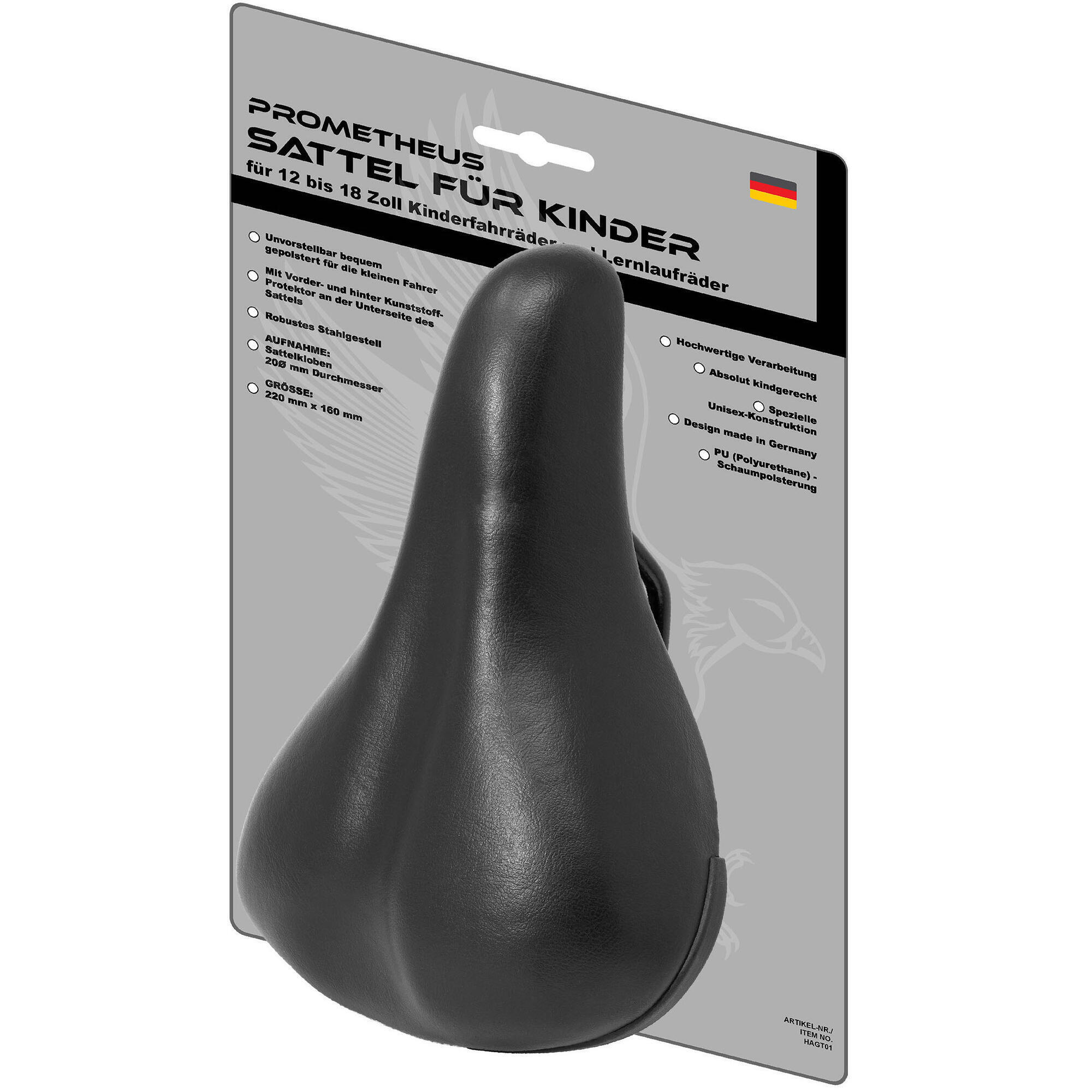 Prometheus Bicycles - Selle Pour Vélo Enfant Et Draisienne Pour 12 14 16 18 Pouces Vélos Enfants - Selle De Vélo - Noir - Taille Unique - Decathlon