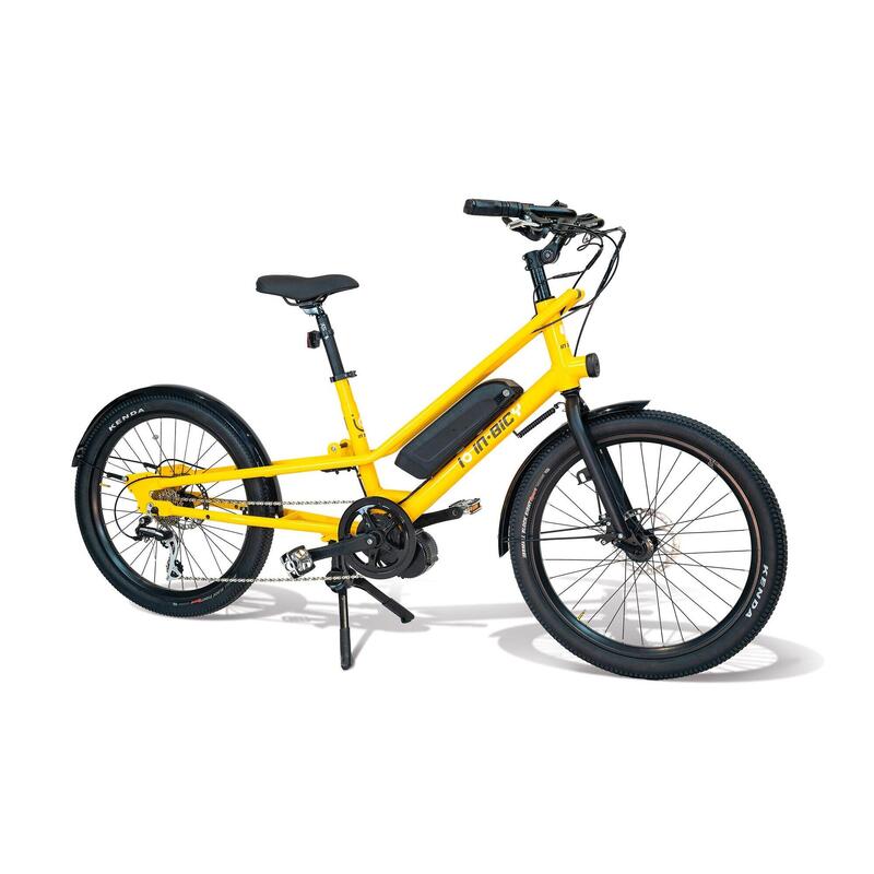 Bicicletta cargo elettrica innovativa iO InBicy Bafang 250W Gialla