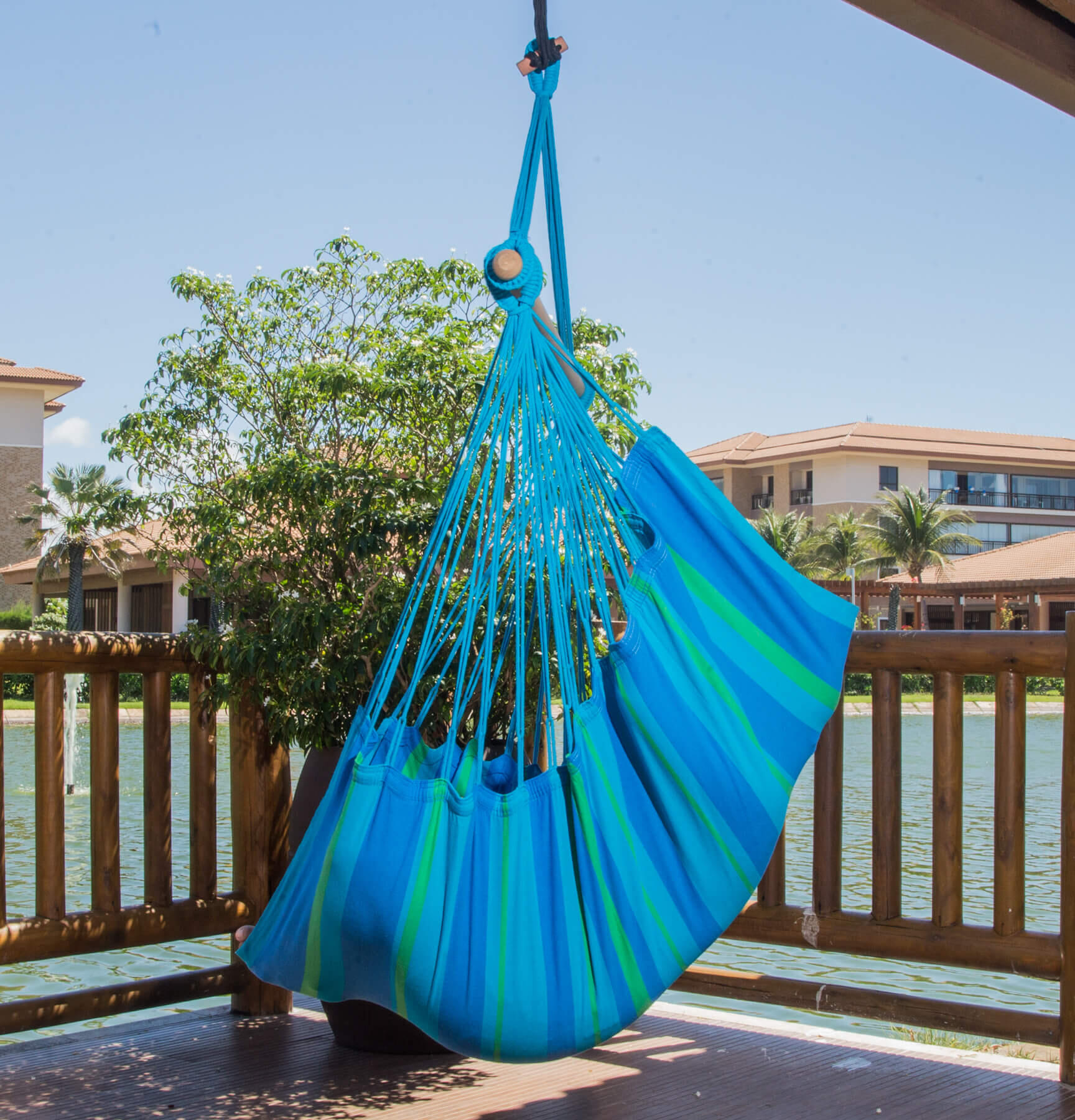 Chaise Hamac en Coton Bio Carnaval Curaçao 3/6