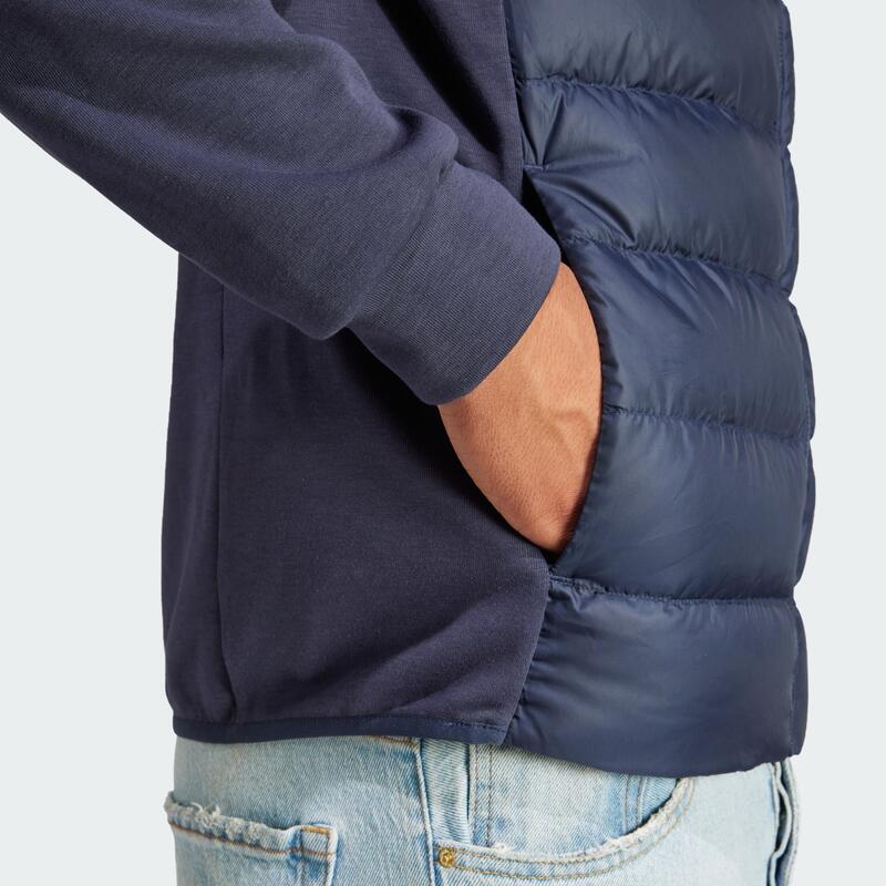 Jachetă matlasată adidas Essentials Hybrid Down albastră