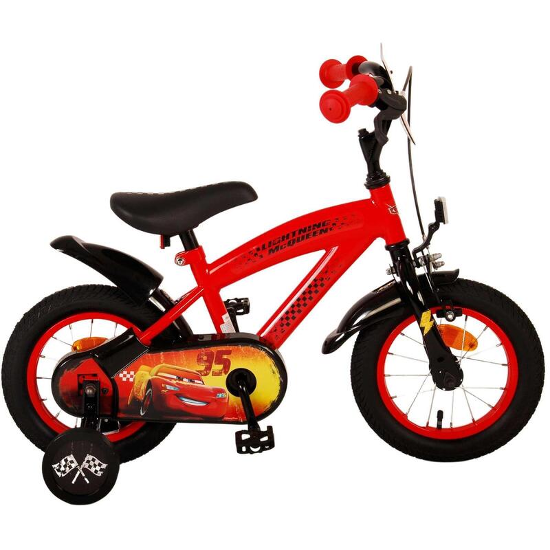 VOLARE BICYCLES Bicicletta per bambini Disney Cars 12 pollici, rosso