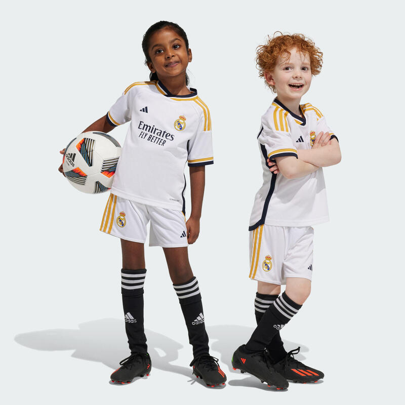 Strój piłkarski dla dzieci Adidas Real Madrid 23/24 Home Mini Kit
