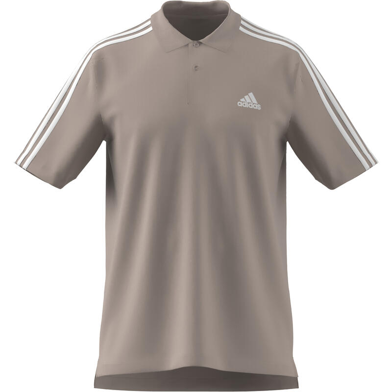 Polo adidas Essentials 3-Stripes em piqué e pequeno logótipo bordado