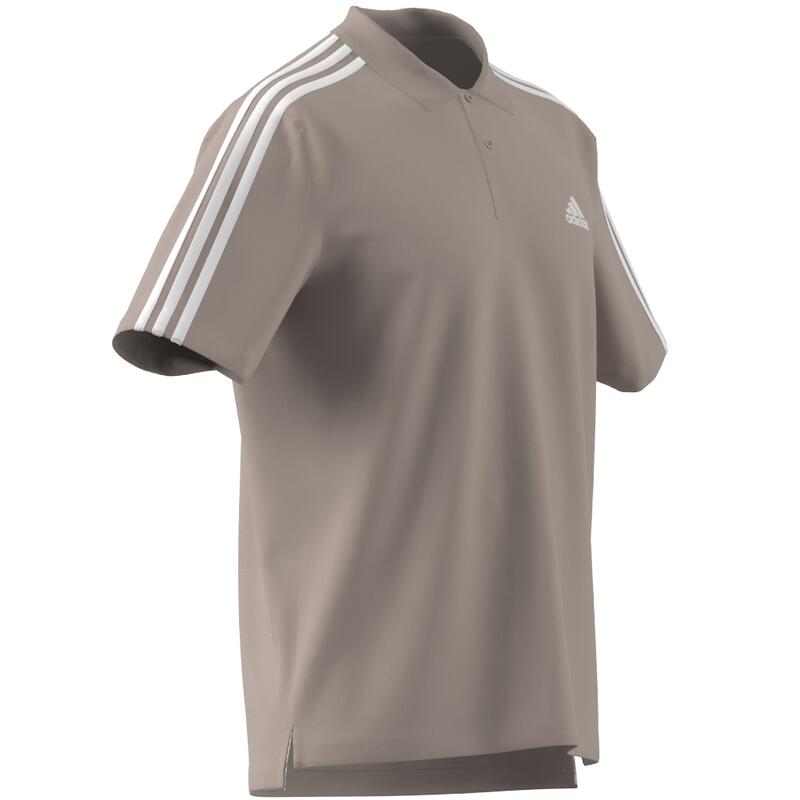 Polo adidas Essentials 3-Stripes em piqué e pequeno logótipo bordado