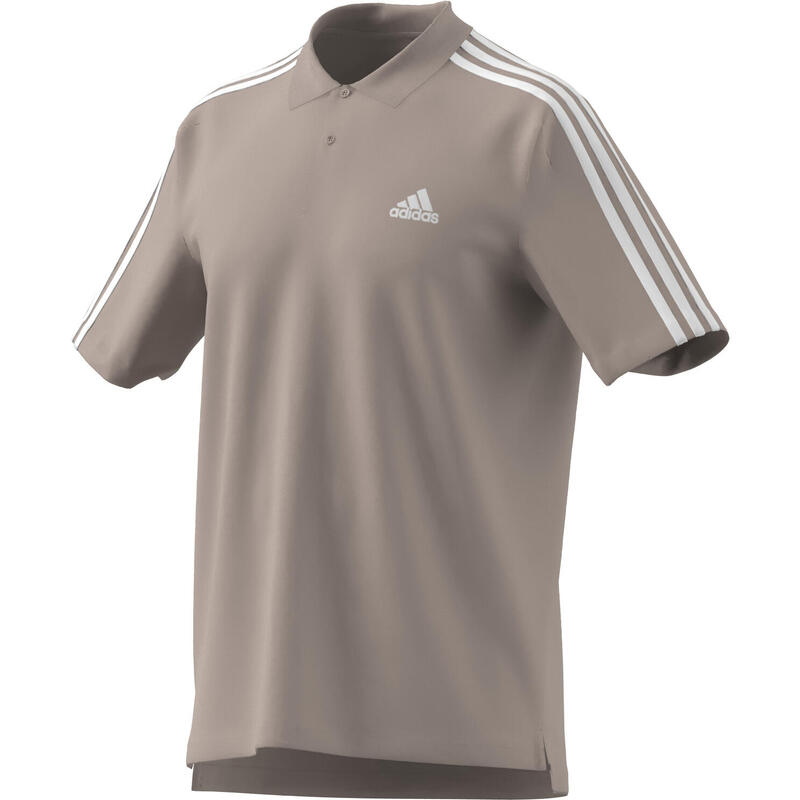 Polo adidas Essentials 3-Stripes em piqué e pequeno logótipo bordado