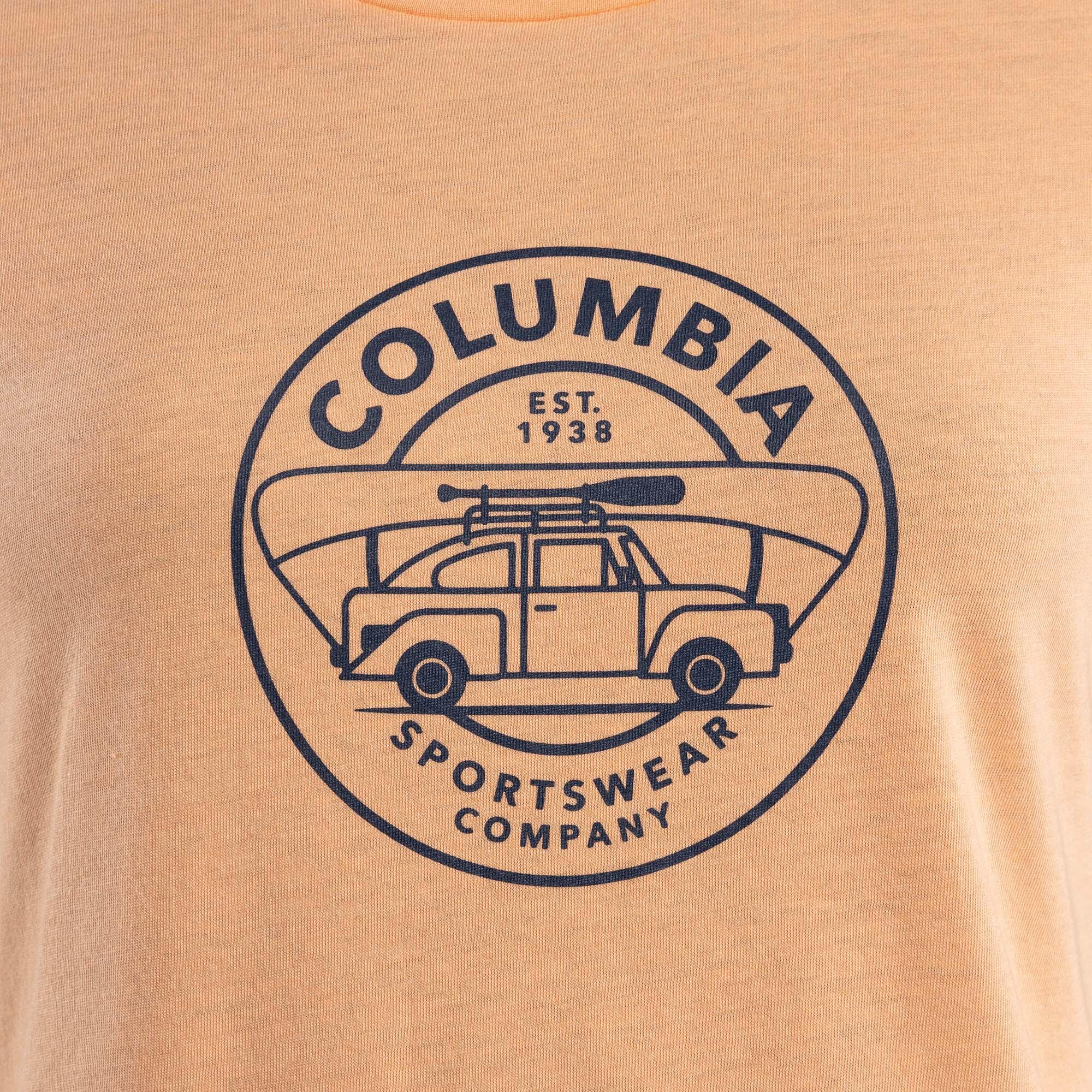 Columbia Daisy Days SS Graphic Tee: T-shirt Da Donna A Maniche Corte Con Stampa Floreale. Colore Marionberry, Taglia S. Morbida E Casual, Perfetta Per L'estate.