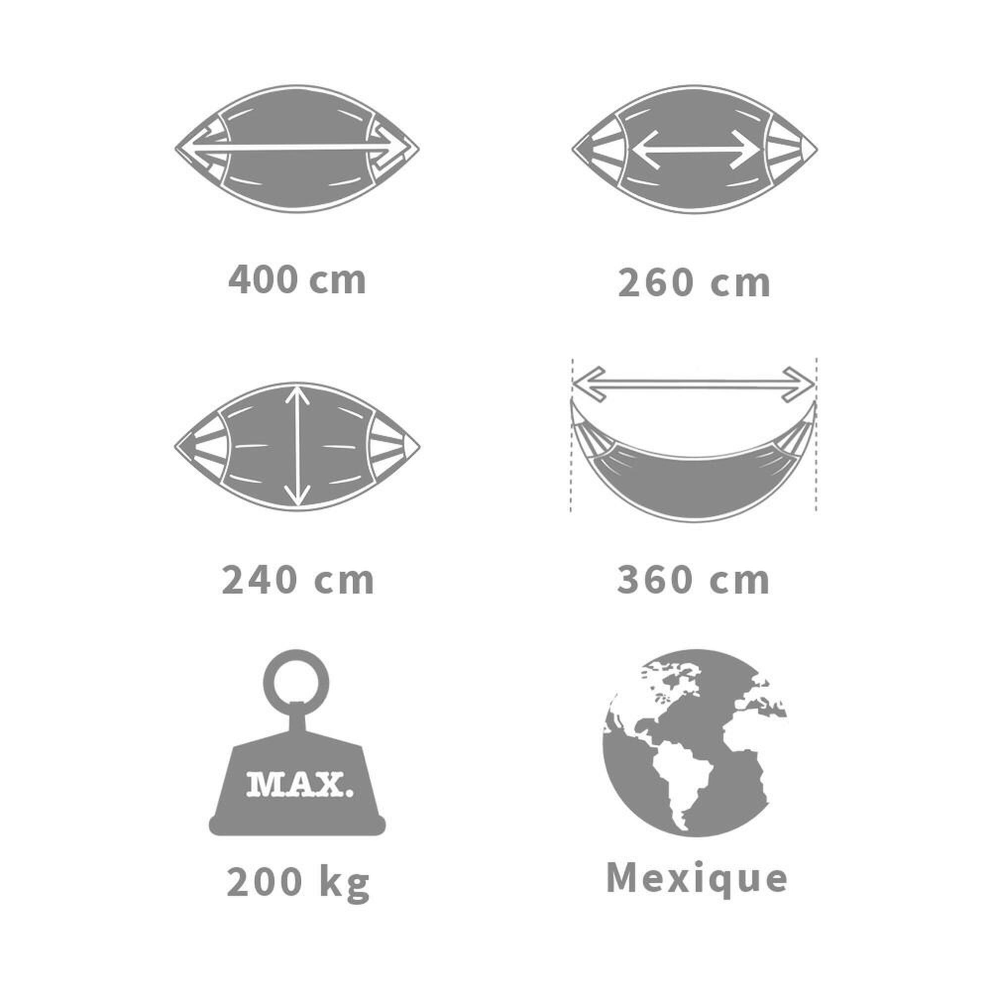 Mexikanische Netzhängematte MEXICANA écru