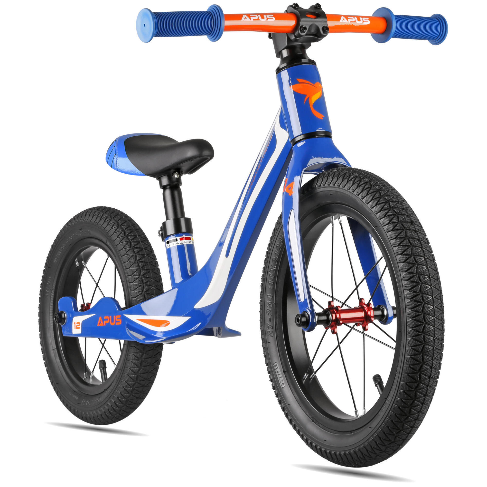 Draisienne a partir de 2 3 ans 14 12 pouces Limiteur de braquage magnesium APUS PROMETHEUS BICYCLES Decathlon