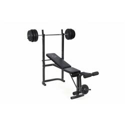 Banc de musculation avec barre + poids 20 Kg inclus