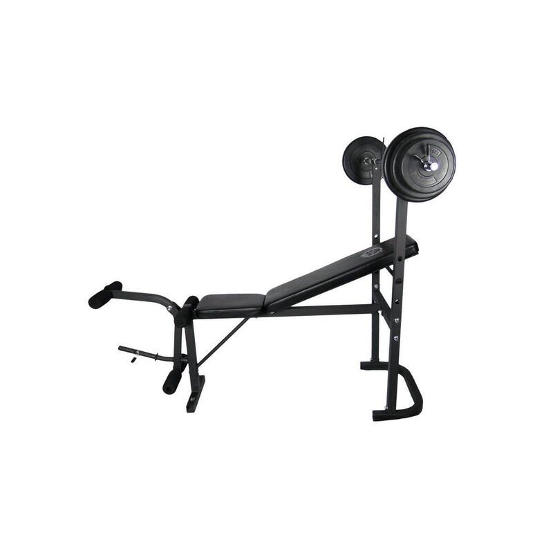 Banc de musculation avec barre + poids 20 Kg inclus