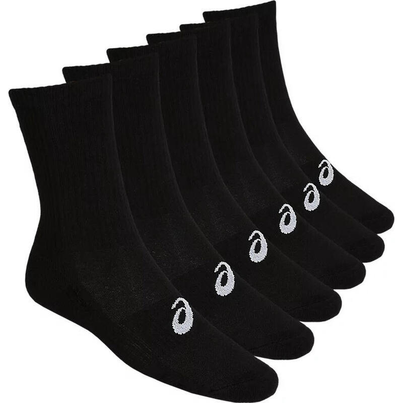 ASICS CREW chaussettes de sport noires 6 paires