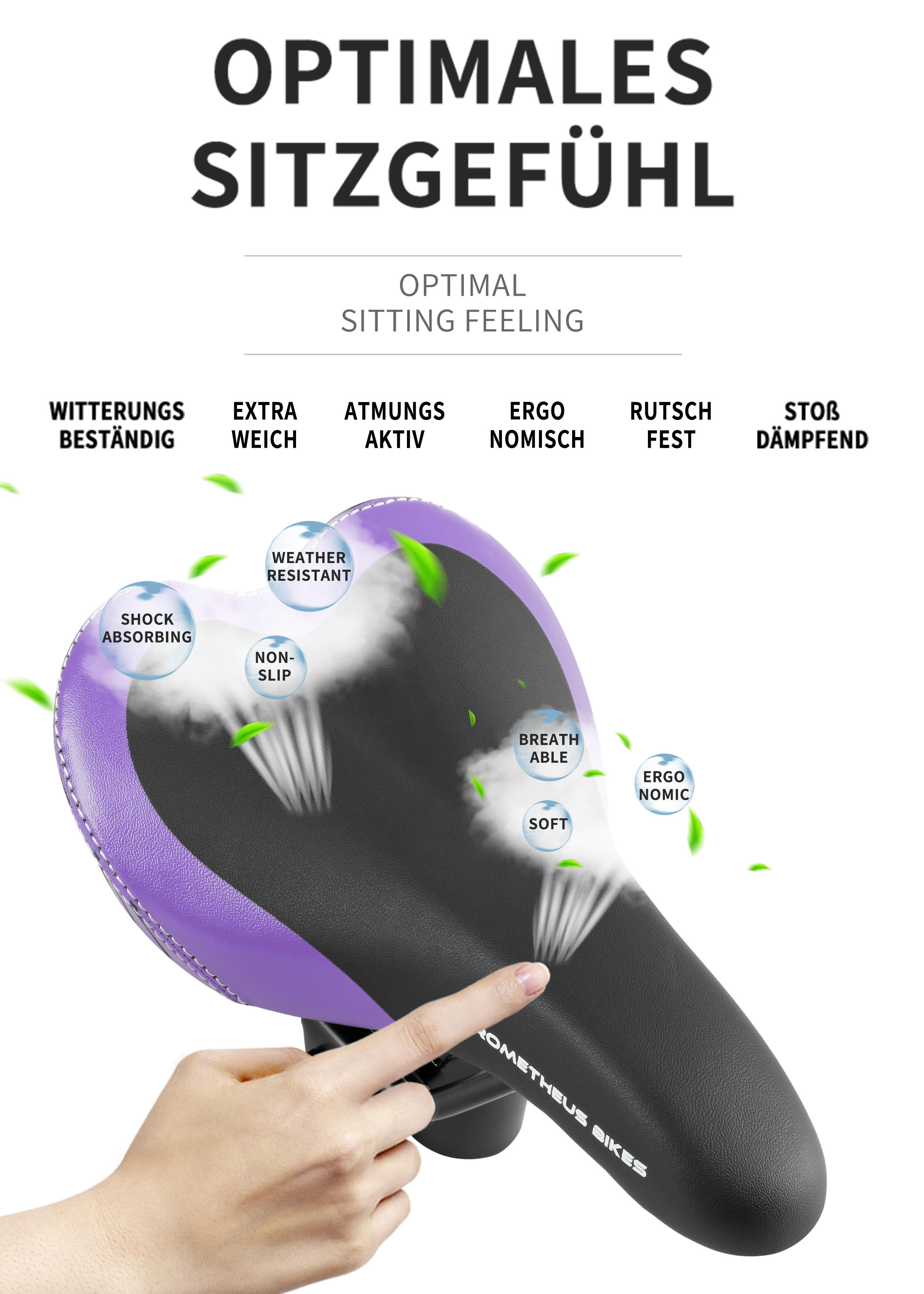 Selle pour 10 12 14 16 pouces vélo enfant et draisienne 3/6