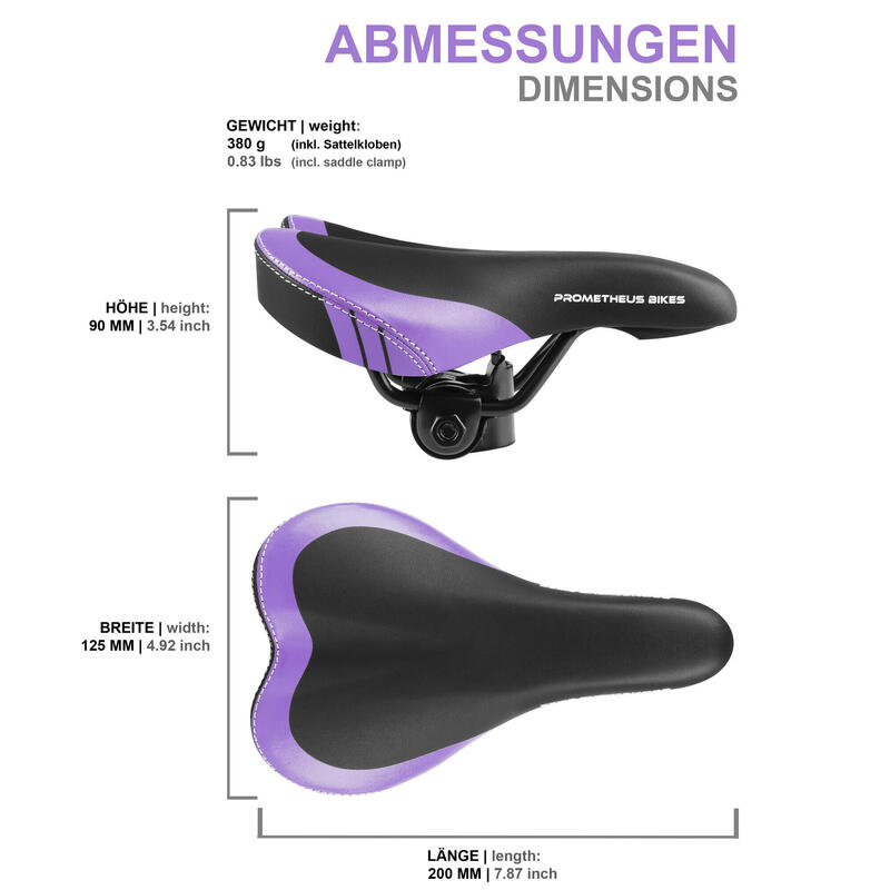 Sattel für 10 12 14 16 Zoll Kinderfahrrad Laufrad Kinderfahrradsattel