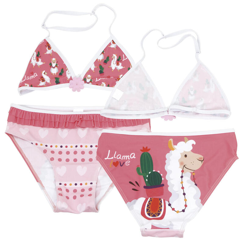 Arditex bikini Llama triangle filles polyester rose