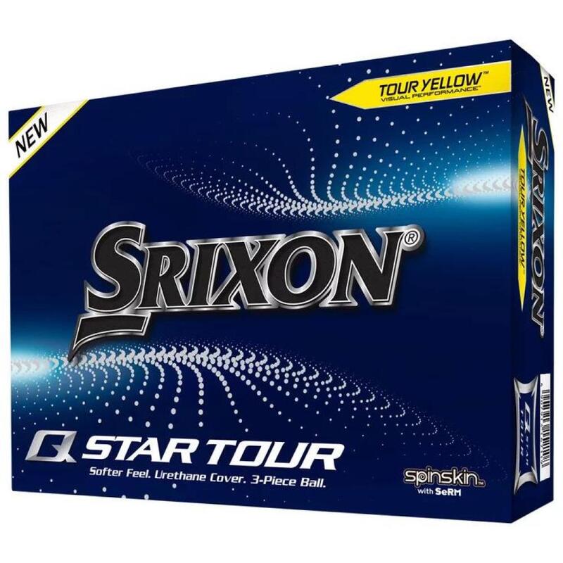 Packung mit 12 Golfbällen Srixon Q-Star Tour Gelb