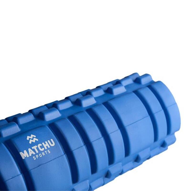 Rolo de espuma / rolo de massagem / rolo de fitness 33cm - Ø 14cm - azul