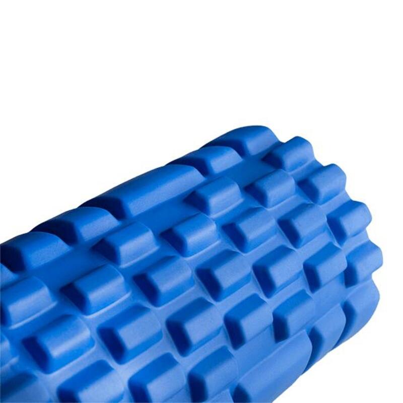 Foam roller / massage roller / fitness roller  33cm - Ø 14cm - blauw