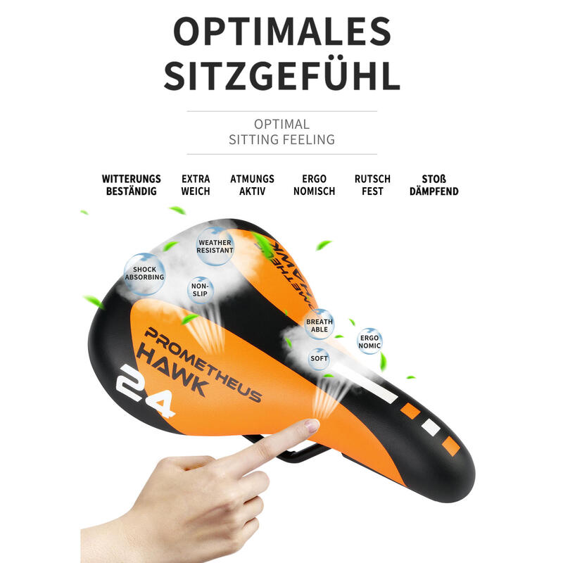 Sattel für 24 Zoll Fahrräder Kinderfahrrad Jugend Fahrradsattel bequem