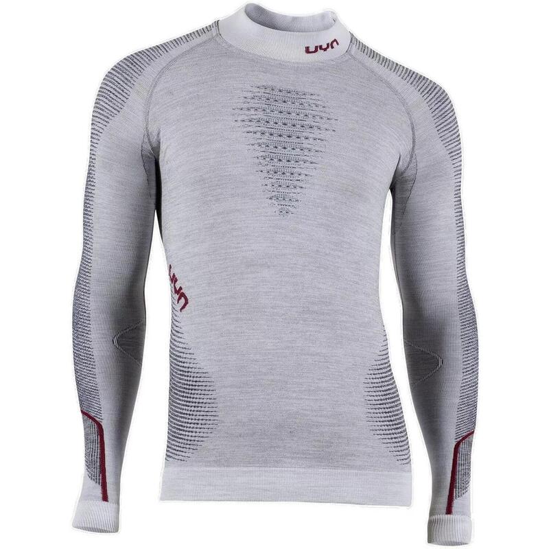 Man Ambityon Uw Shirt Lg Sl Melange Turtleneck Underwear Top - szary