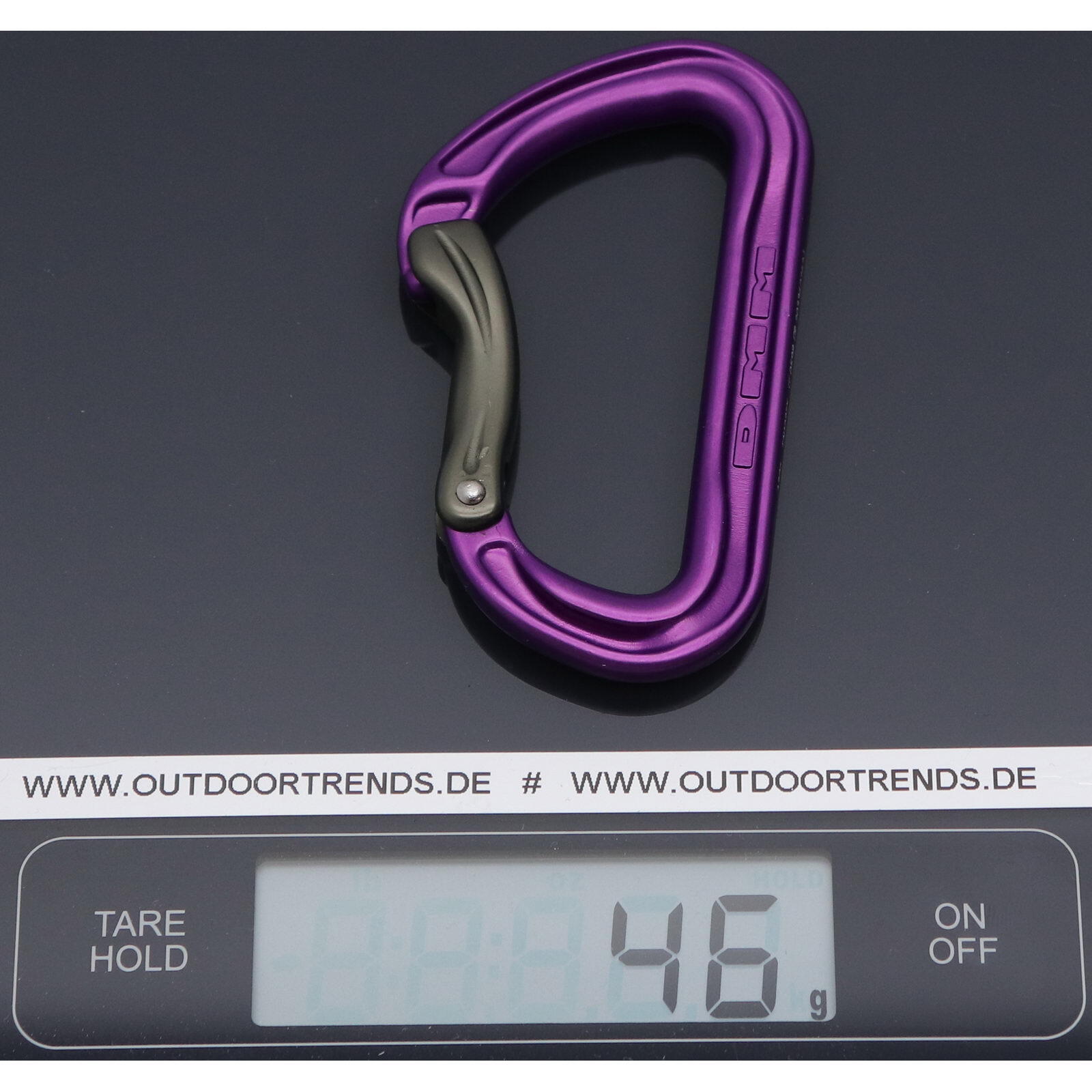 Shadow Bent Gate Carabiner - Purple 3/4