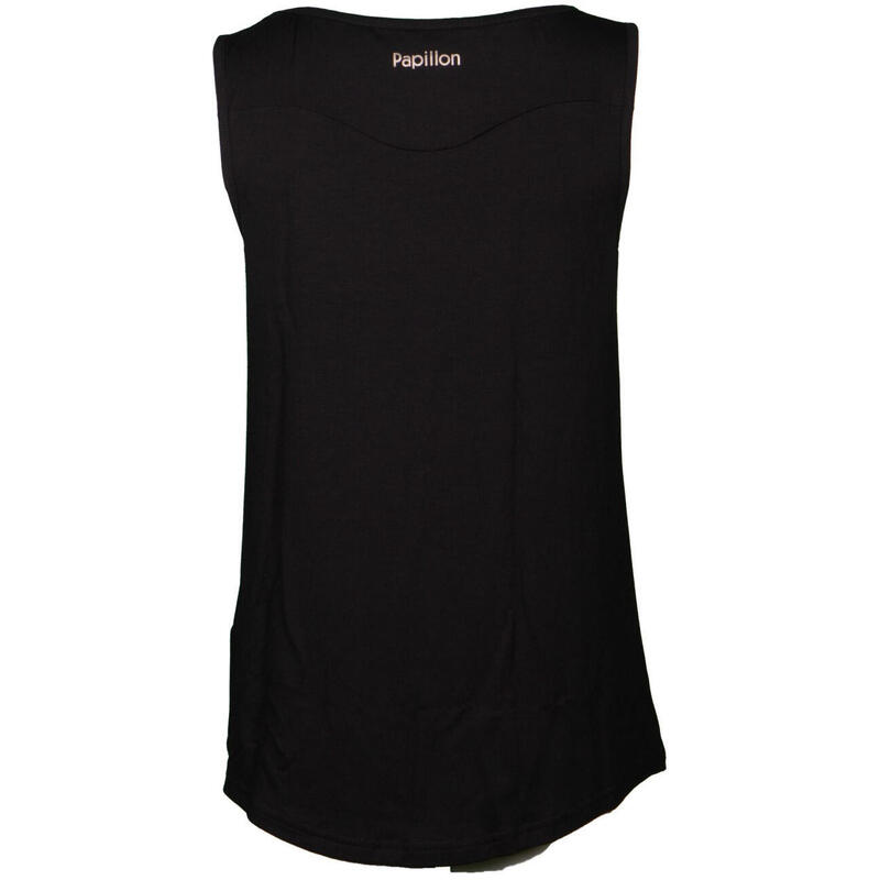 Papillon Singlet fitness shirt dames zwart