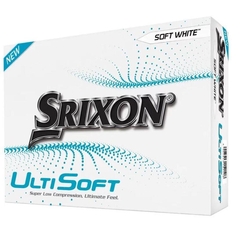 Doos van 12 Srixon Ultisoft Golfballen Wit Nieuw