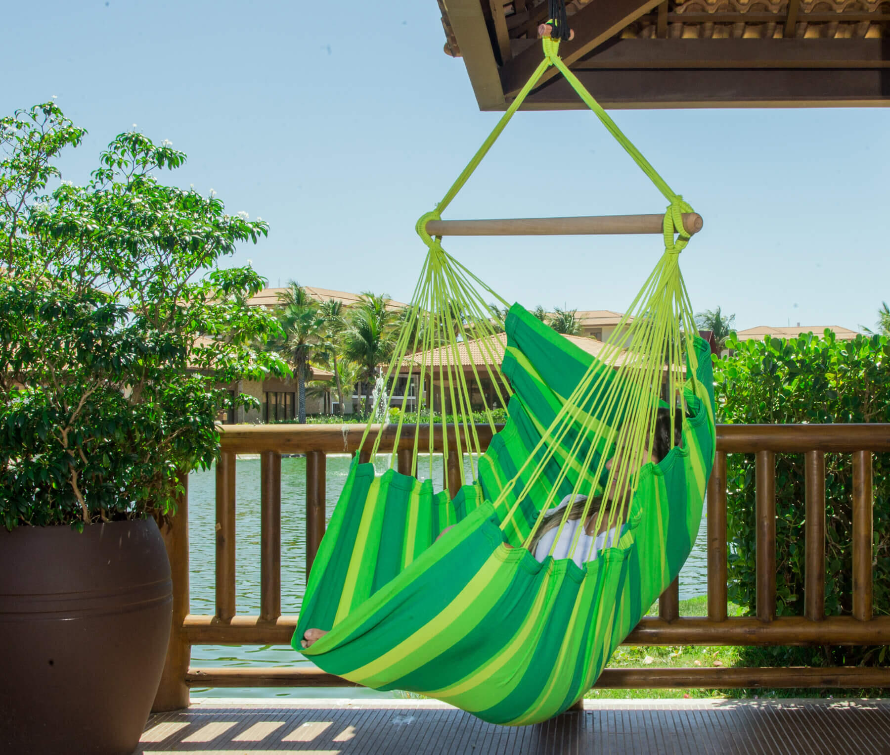 Chaise Hamac en Coton Bio Carnaval Limao 3/6
