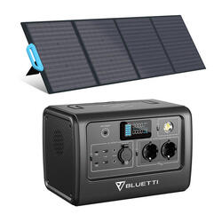 BLUETTI EB55 - Estación de energía portátil, generador solar de 700W/537Wh  con 4 salidas de CA y onda sinusoidal pura de 110V, 2 puertos de100W USB-C