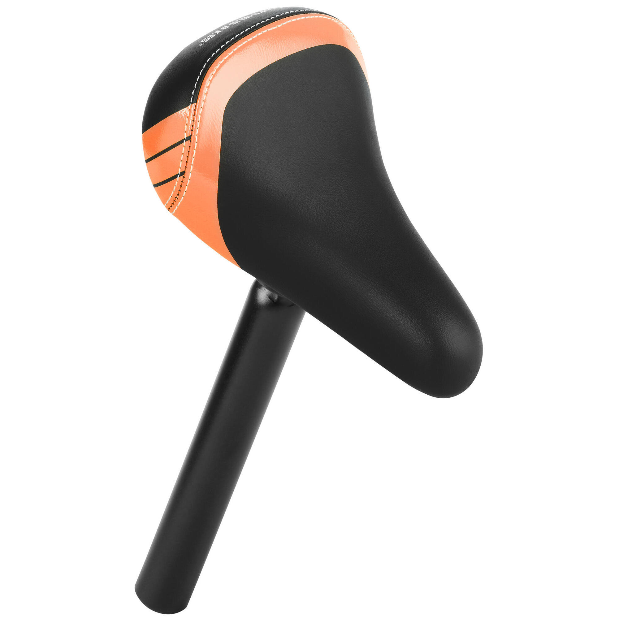 Prometheus Bicycles - Selle De Vélo De Draisienne Enfants 10-12 Pouces Avec Tige De Selle Alu 25.4mm - Selle De Vélo - Noir|orange - Taille Unique - Decathlon