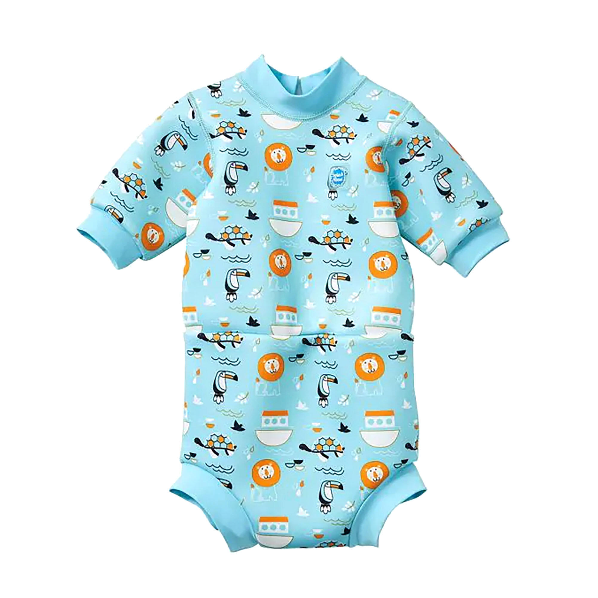 Splash About - Mousse De Natation Pour Enfants Splash About Happy Nappy Noah's Ark 1mm - Shorty Néoprene - Bleu - Decathlon