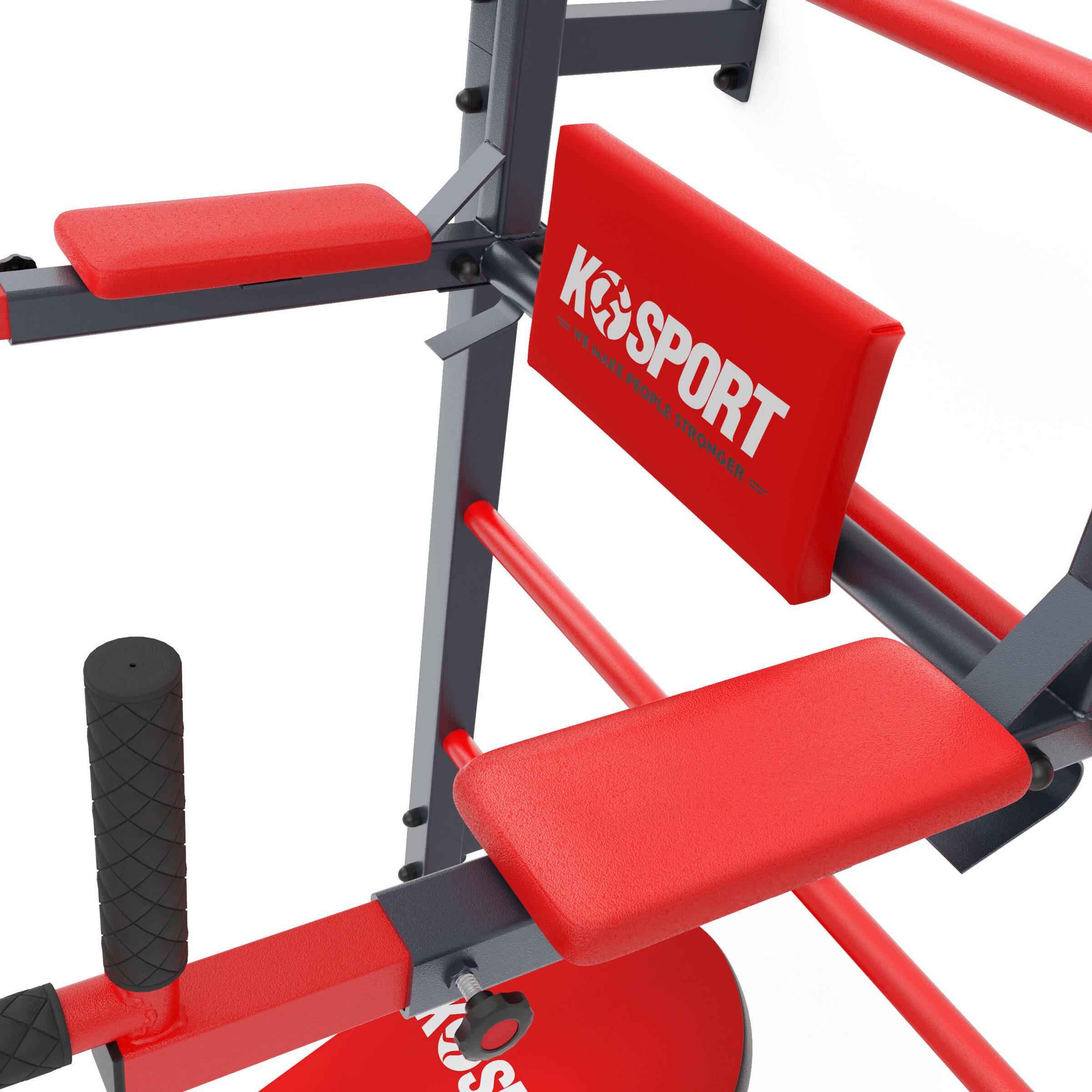 Trainingsset muurbeugels met dipstation + optrekstang + bankje 7/7