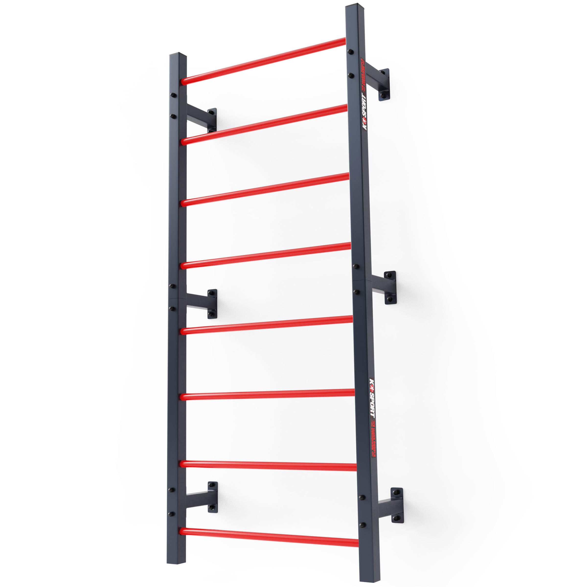 Trainingsset muurbeugels met dipstation + optrekstang + bankje 6/7