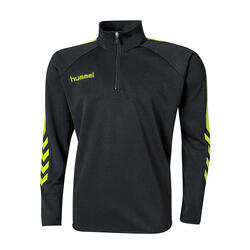 Sweat 1/2 Zip Noir et Jaune Enfant Hummel Core