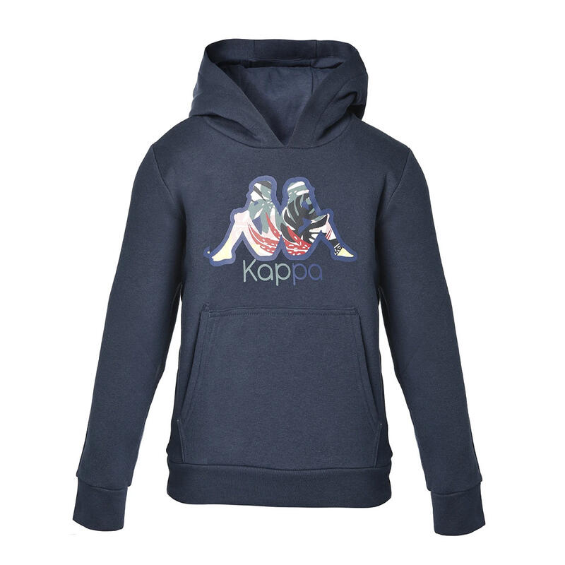 Sudadera con Capucha Niño Kappa Cache Azul oscuro